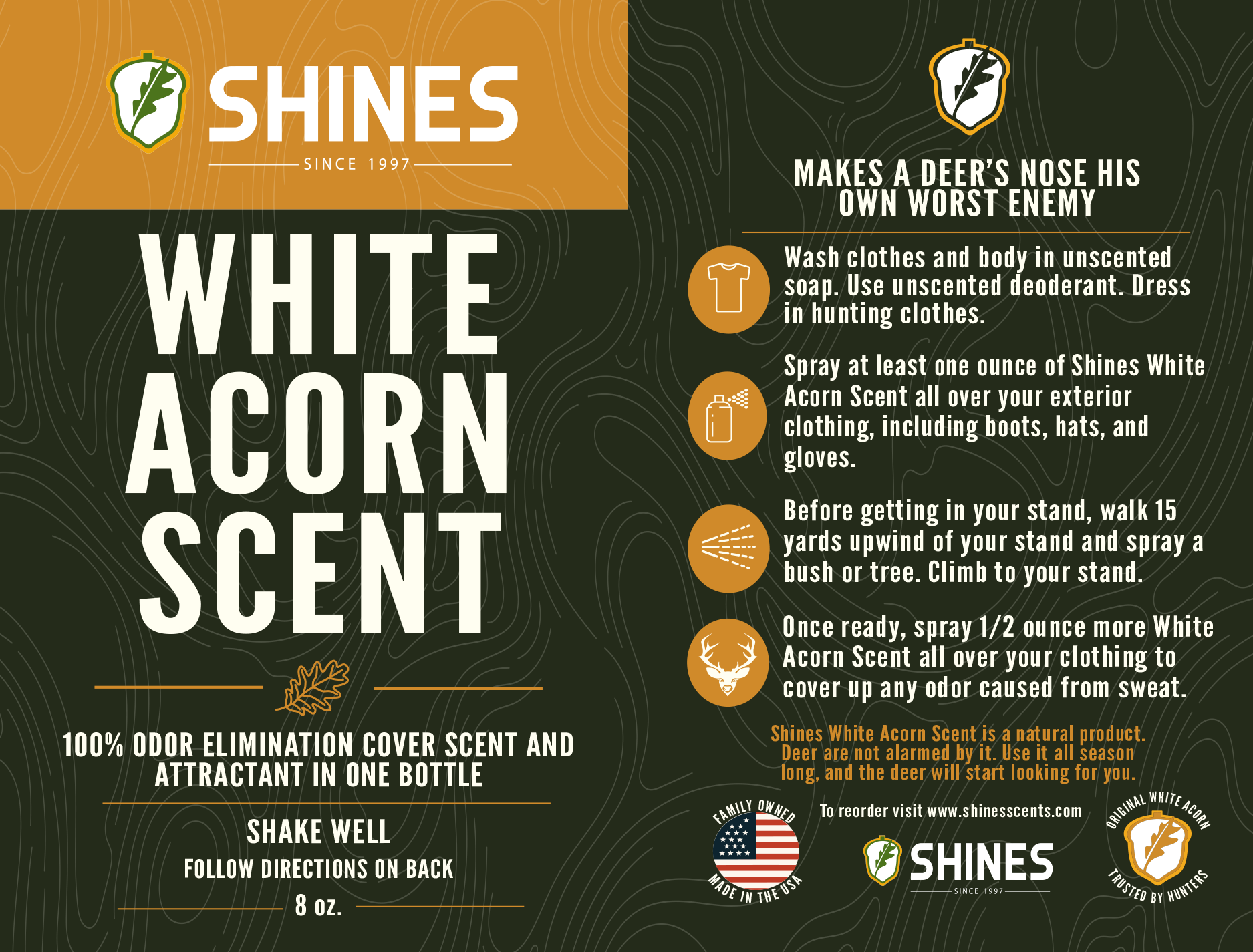 Shines White Oak Acorn Scent Spray